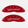 MGP Red F-150 Caliper Covers Front & Rear Set For 2012-2020 Ford F-150