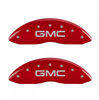 MGP Red Caliper Covers Front & Rear Set For 2018-2023 GMC Sierra 1500