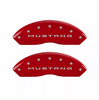 MGP Red Caliper Covers Front & Rear Set For 2015-2023 Ford Mustang