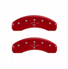 MGP Red Caliper Covers Front & Rear Set For 2015-2023 Ford Mustang