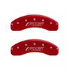 MGP Red Caliper Covers Front & Rear Set For 2010-2015 Chevrolet Camaro V6
