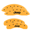 MGP Yellow Jeep Caliper Covers Front/Rear Set For 2011-2022 Jeep Grand Cherokee