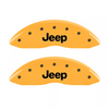 MGP Yellow Jeep Caliper Covers Front/Rear Set For 2011-2022 Jeep Grand Cherokee