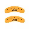 MGP Yellow Jeep Caliper Covers Front/Rear Set For 2011-2022 Jeep Grand Cherokee