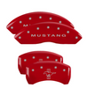 MGP Red Caliper Covers Front & Rear Set For 05-09 Ford Mustang Bar & Pony S197