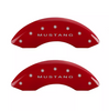 MGP Red Caliper Covers Front & Rear Set For 05-09 Ford Mustang Bar & Pony S197