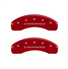 MGP Red Caliper Covers Front & Rear Set For 2010-2015 Chevrolet Camaro V6 RS