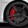 MGP Red Caliper Covers Front & Rear Set with Stripes For 2011-2023 Dodge Durango