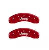 MGP Red Caliper Covers Front & Rear Set Jeep For 2018-2025 Jeep Wrangler JL