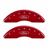 MGP Red Caliper Covers Front & Rear Set For 13-23 Ford F-250 F-350 Super Duty