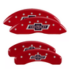 MGP Red Caliper Covers Front & Rear Set For 2019-2024 Chevrolet Silverado Tahoe