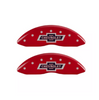 MGP Red Caliper Covers Front & Rear Set For 2019-2024 Chevrolet Silverado Tahoe