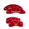 MGP Red Caliper Covers Front & Rear Set H Logo For 2018-2023 Honda Accord