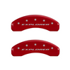 MGP Red Caliper Covers Front & Rear Set For 2011-2019 Ford Explorer