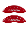 MGP Red Caliper Covers Front & Rear Set For 2017-2020 Acura MDX