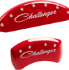 MGP Red Caliper Covers Front & Rear Set For 2011-2023 Dodge Challenger