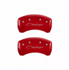 MGP Red Caliper Covers Front & Rear Set For 2011-2023 Dodge Challenger