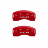 MGP Red Caliper Covers Front & Rear Set Cursive For 2003-2010 Cadillac XLR