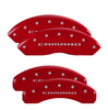 MGP Red Caliper Covers Front & Rear Set For 2016-2023 Chevrolet Camaro 2.0L 3.6L