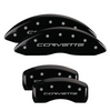 MGP Black Caliper Covers Front & Rear Set For 2005-2013 Chevrolet Corvette C6