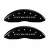 MGP Black Caliper Covers Front & Rear Set For 2005-2013 Chevrolet Corvette C6