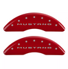 MGP Red Caliper Covers Front & Rear Set For 2015-2023 Ford Mustang GT
