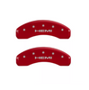 MGP Red Caliper Covers Front & Rear Set Hemi Logo For 2019-2025 Ram 1500