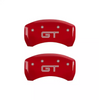 MGP Red Caliper Covers Front & Rear Set GT Logo For 2005-2009 Ford Mustang