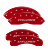 MGP Red Caliper Covers Front & Rear Set engraved For 2020-2024 Ford Explorer