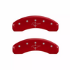 MGP Red Caliper Covers Front & Rear Set Bar & Pony For 2015-2023 Ford Mustang