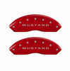 MGP Red Caliper Covers Front & Rear Set Bar & Pony For 2010-2014 Ford Mustang