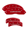MGP Red Caliper Covers Front & Rear Set Jeep For 2018-2021 Jeep Wrangler JL