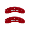MGP Red Caliper Covers Front & Rear Set RAM Logo For 2019-2025 Ram 1500