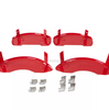 MGP Red Caliper Covers Front & Rear Set Jeep For 2021-2024 Jeep Grand Cherokee L