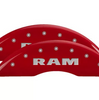 MGP Red Hemi Caliper Covers Front & Rear Set RAM For 2019-2023 Ram 2500 3500