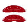 MGP Red Caliper Covers Front/Rear Set For 14-19 Chevrolet Corvette Stingray C7