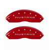 MGP Red Caliper Covers Front & Rear Set For 2010-2014 Ford Mustang GT V6 V8