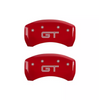 MGP Red Caliper Covers Front & Rear Set For 2010-2014 Ford Mustang GT V6 V8