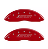 MGP Red Caliper Covers Front & Rear Set SS For 2010-2015 Chevrolet Camaro V8
