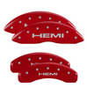 MGP Red Jeep Caliper Covers Front & Rear Set Hemi For 11-22 Jeep Grand Cherokee