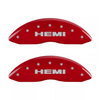 MGP Red Jeep Caliper Covers Front & Rear Set Hemi For 11-22 Jeep Grand Cherokee