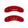 MGP Red Jeep Caliper Covers Front & Rear Set Hemi For 11-22 Jeep Grand Cherokee