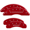 MGP Red Caliper Covers Front & Rear Set SS For 2016-2023 Chevrolet Camaro 6.2L