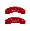 MGP Red Caliper Covers Front & Rear Set SS For 2016-2023 Chevrolet Camaro 6.2L