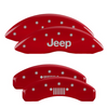MGP Red Jeep Caliper Covers Front/Rear Set Grill For 11-22 Jeep Grand Cherokee
