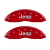 MGP Red Jeep Caliper Covers Front/Rear Set Grill For 11-22 Jeep Grand Cherokee