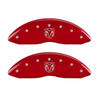 MGP Red Hemi Caliper Covers Front & Rear Set Ramhead For 2011-2023 Ram 1500