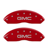 MGP Red Caliper Covers Front & Rear Set For 2017-2020 GMC Acadia