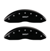 MGP Black Caliper Covers Front & Rear Set For 2008-2015 Nissan Titan