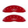 MGP Red Caliper Covers Front & Rear Set For 2001-2002 Ford Crown Victoria